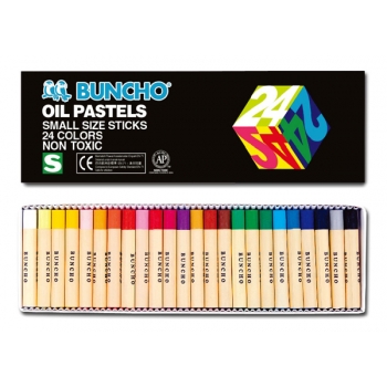 Buncho 24 Colour Oil Pastels